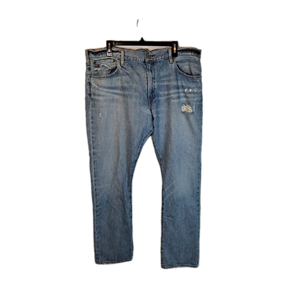 Polo Ralph Lauren Men's Jeans Size 40 x 32 Distressed Straight 100% Cotton - Picture 1 of 14